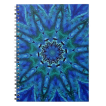 Cuaderno de Mandala verde azul