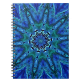 Cuaderno de Mandala verde azul