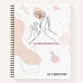 Cuaderno de manifiesto con formas abstractas de co