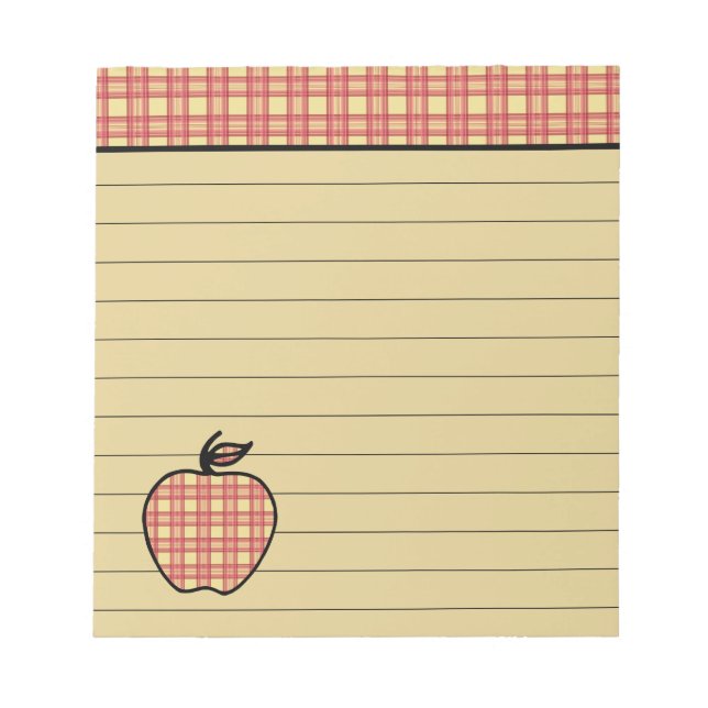 Cuaderno de manzana a cuadros (Frente)