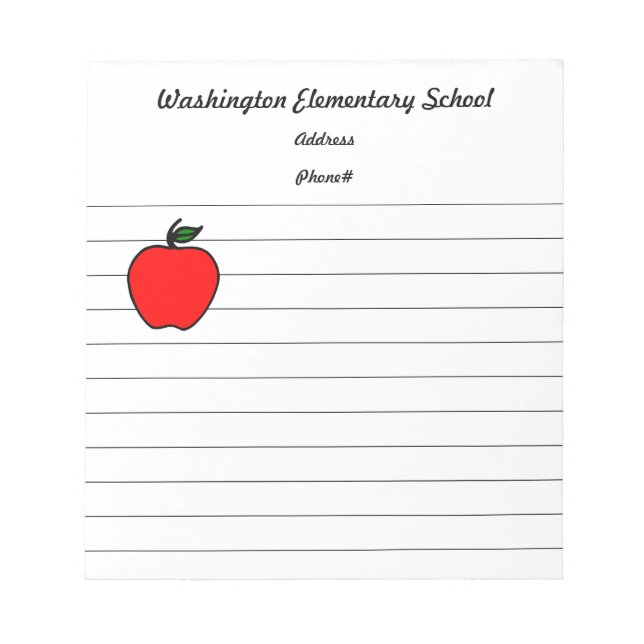 Cuaderno de manzana de la escuela (Frente)