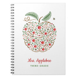 Cuaderno de manzana para maestros Semillas de Cono