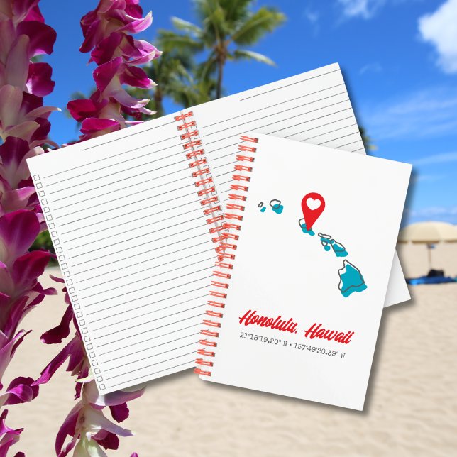 Cuaderno de Mapa de Hawaii Personalizado | Marcado (Subido por el creador)