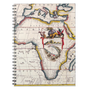 Cuaderno de mapas decorativos de África antigua