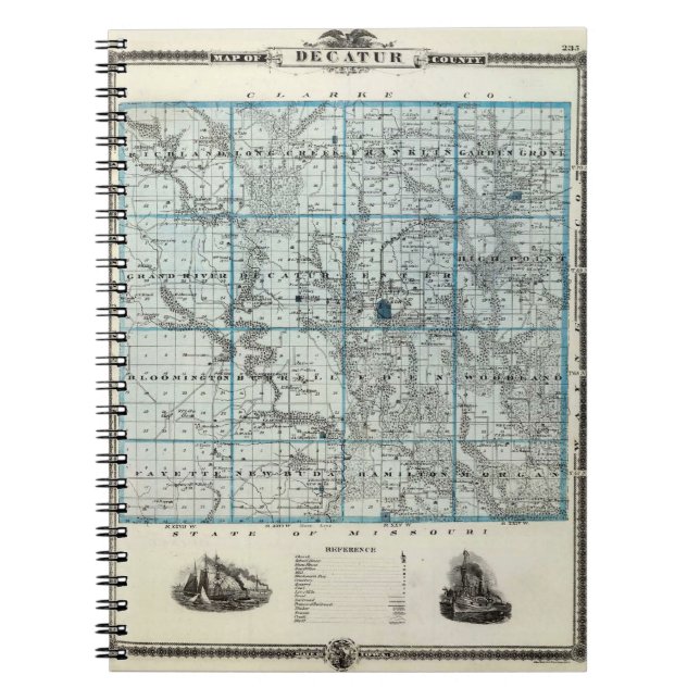 Cuaderno de mapas del condado de Decatur histórico (Frente)