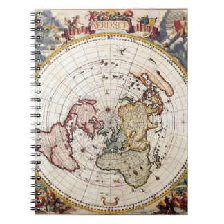 Cuaderno de mapas del mundo de proyección polar