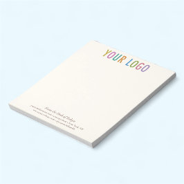 Cuaderno de marfil crema écru con logotipo persona