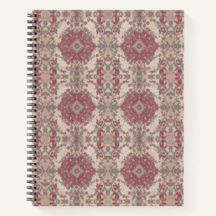 Cuaderno de marfil rubí con medallón de alfombra p