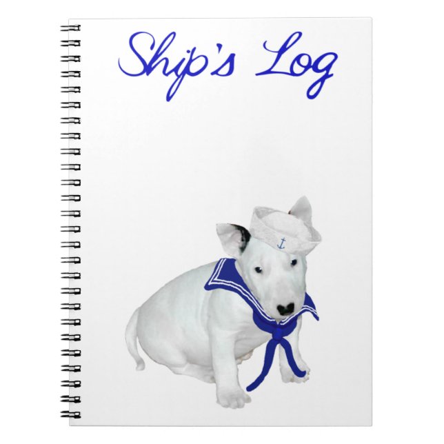 Cuaderno de marinero Bull Terrier (Frente)