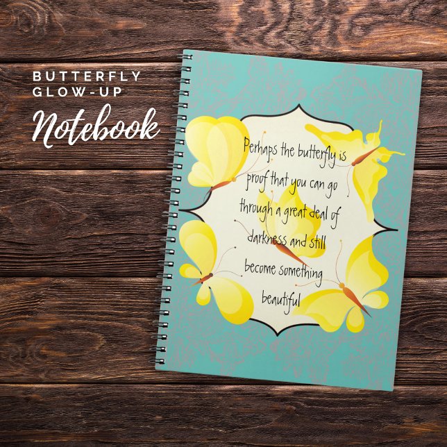 Cuaderno de mariposa brillante tu inspiración diar (Butterfly Glow-Up Notebook Your Daily Inspiration)