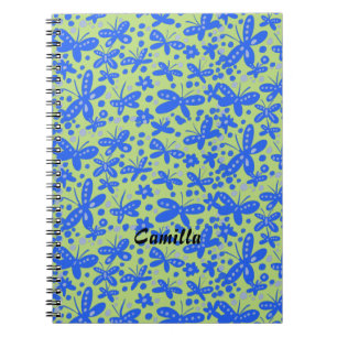 Cuaderno de mariposas azules