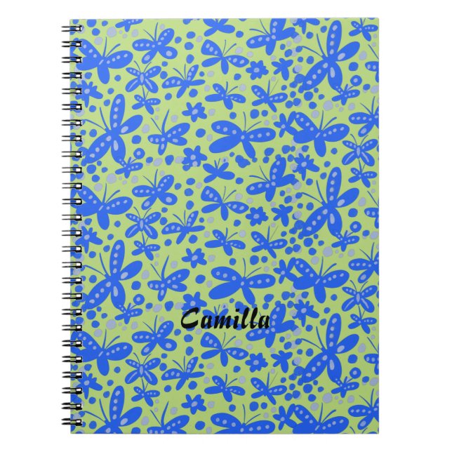 Cuaderno de mariposas azules (Frente)