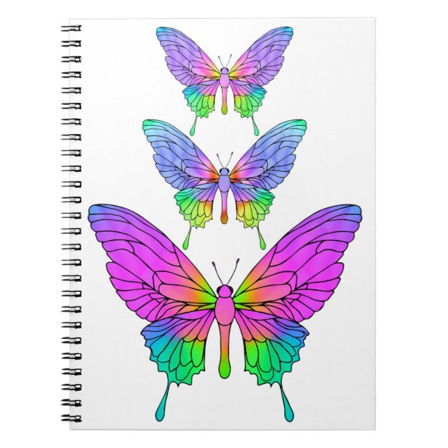 Cuaderno de Mariposas de Vidrio Emplomado (Frente)