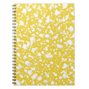 Cuaderno de mármol amarillo dorado