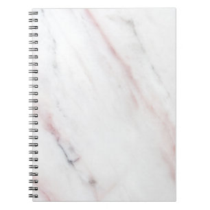 Cuaderno de mármol blanco y rosado