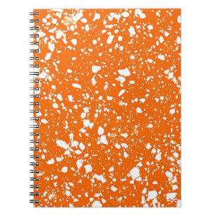 Cuaderno de mármol con salpicaduras de mandarina