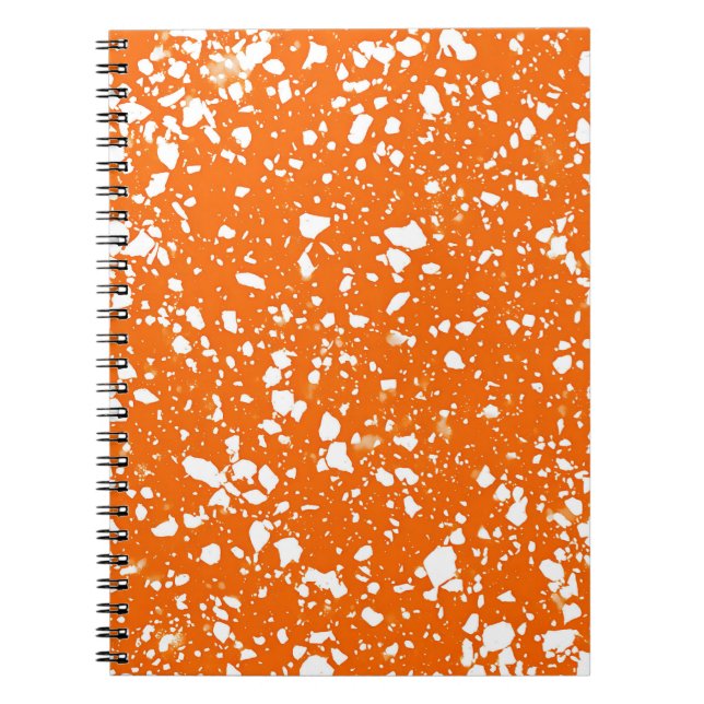 Cuaderno de mármol con salpicaduras de mandarina (Frente)