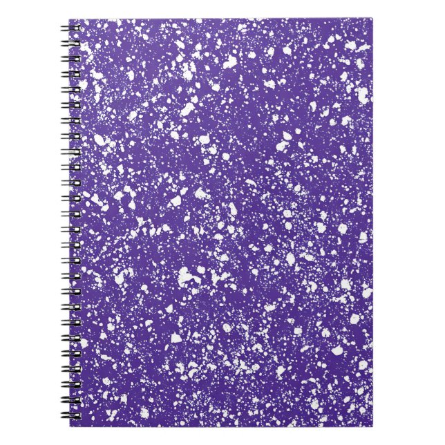 Cuaderno de mármol con salpicaduras violetas (Frente)