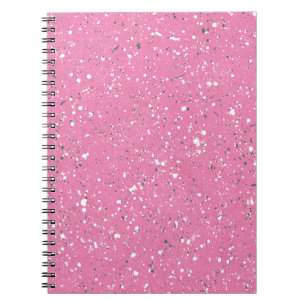 Cuaderno de mármol de guijarro rosa