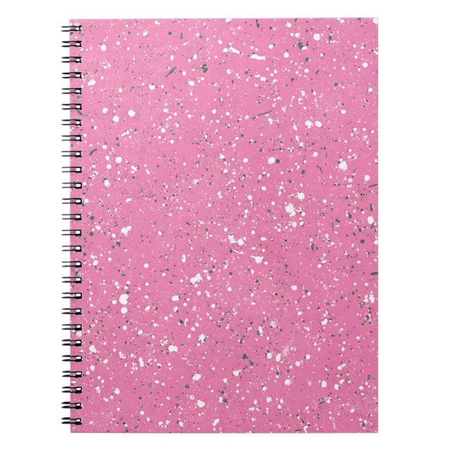 Cuaderno de mármol de guijarro rosa (Frente)