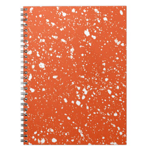 Cuaderno de mármol de naranja tangerina
