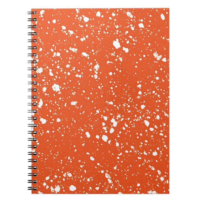 Cuaderno de mármol de naranja tangerina (Frente)