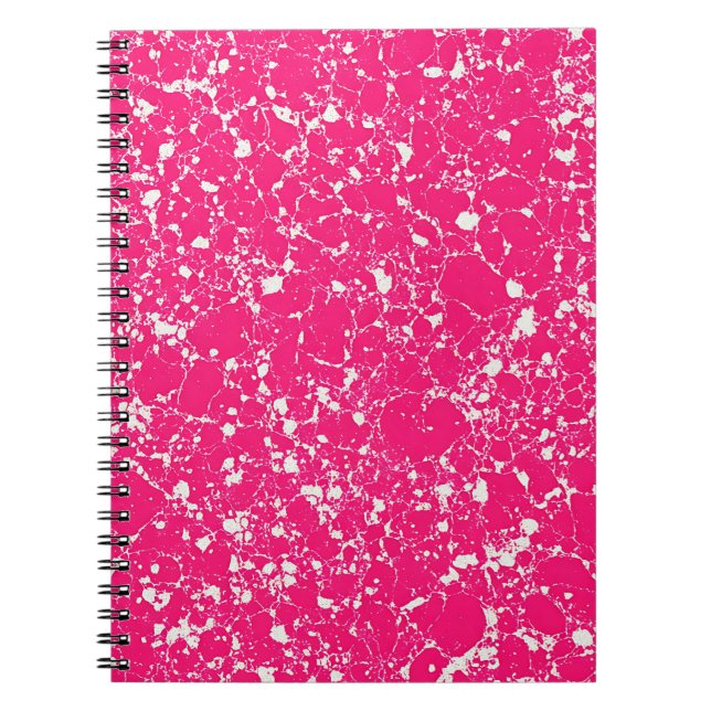 Cuaderno de mármol de piedra magenta (Frente)