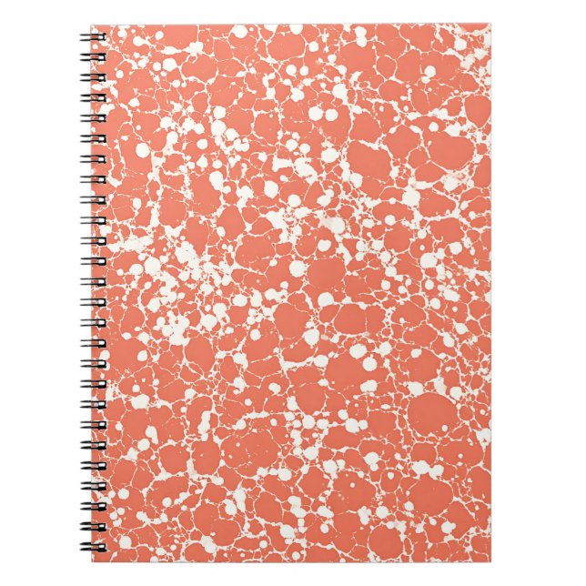 Cuaderno de mármol de vena de coral (Frente)