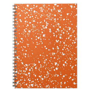 Cuaderno de mármol naranja brillante