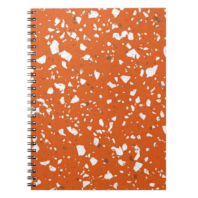 Cuaderno de mármol naranja quemado (Frente)