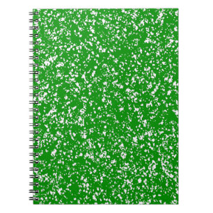 Cuaderno de mármol verde brillante