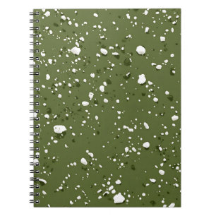 Cuaderno de mármol verde oliva