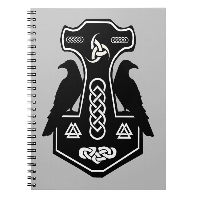 Cuaderno de martillo de Norse God Thor (Frente)