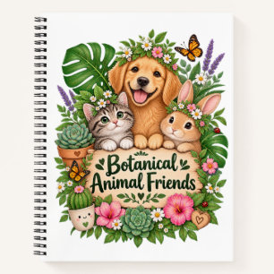 Cuaderno de Mascotas Florales Botánicas Regalo p