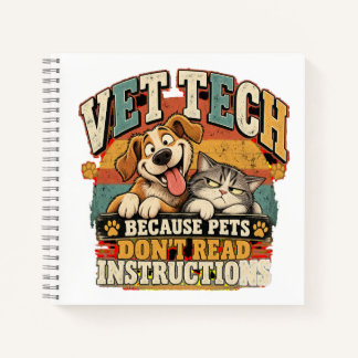 Cuaderno de mascotas para técnicos veterinarios qu