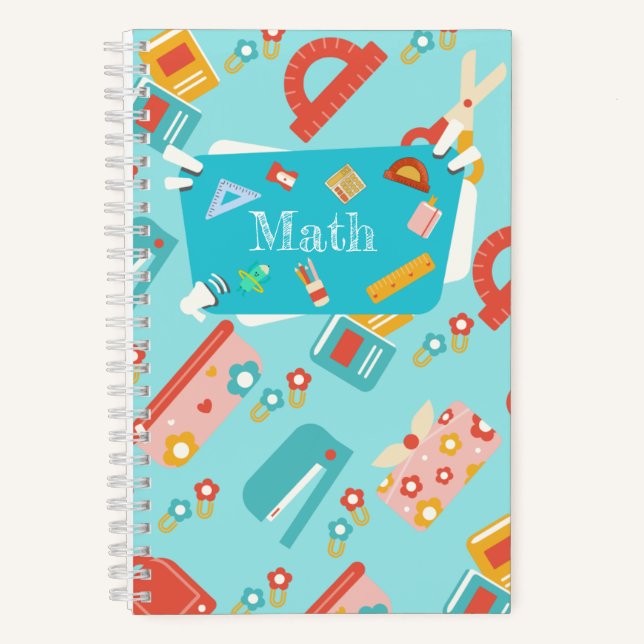 Cuaderno de Matemáticas Adorable para Niños (Anverso)