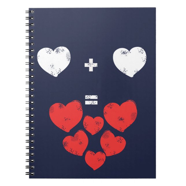 Cuaderno de matemáticas de corazón más amor (Frente)