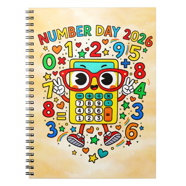 Cuaderno de matemáticas de la calculadora del día  (Frente)