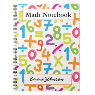Cuaderno De Matemáticas Personalizado Números Colo