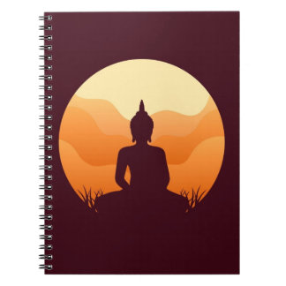 Cuaderno de media para la puesta de sol de Buda