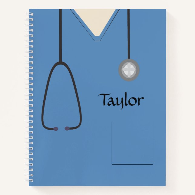 Cuaderno de Médica de enfermería azul para escudos (Anverso)