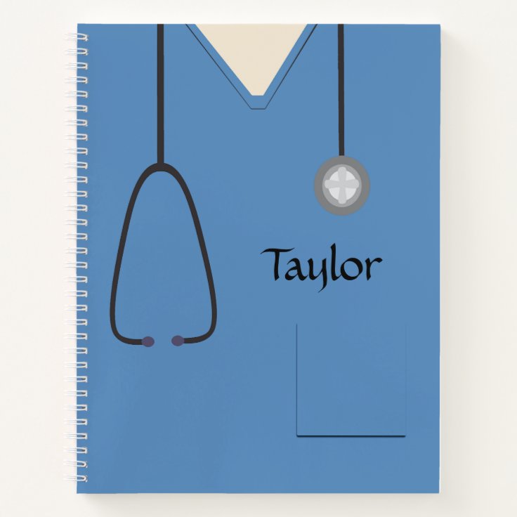 Cuaderno de Médica de enfermería azul para escudos 