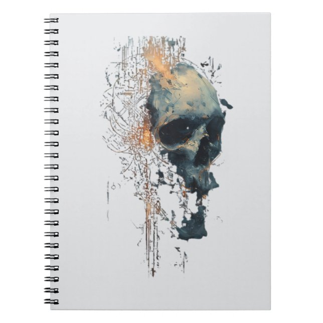 Cuaderno de Medios Mixtos de Cráneo Cyberpunk Mode (Frente)