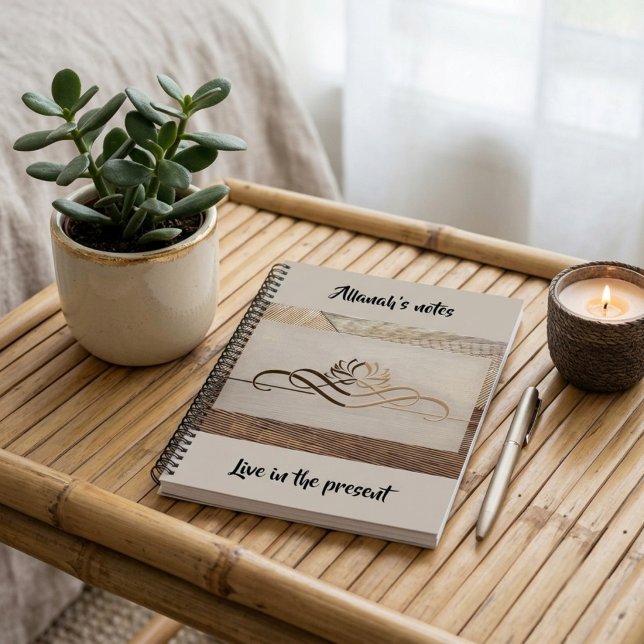 Cuaderno de Meditación Calmante Zen Bambú Lino  (Subido por el creador)