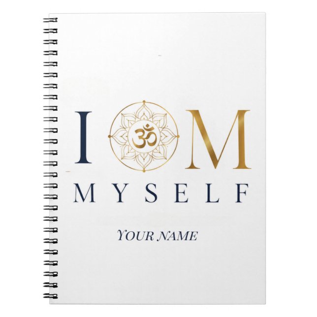 Cuaderno de Meditación Personalizado I OM Myself (Frente)