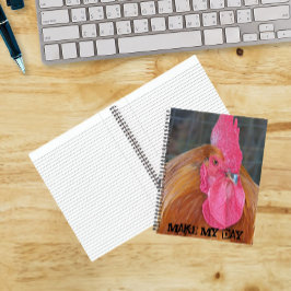 Cuaderno de Meme Gallo Rojo Enojado Make My Day