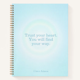 Cuaderno de Mensajes con Aura Azul Cian