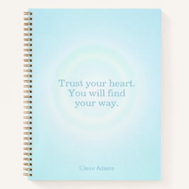 Cuaderno de Mensajes con Aura Azul Cian