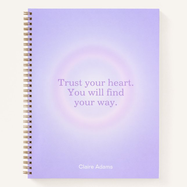 Cuaderno de Mensajes con Aura Púrpura (Anverso)