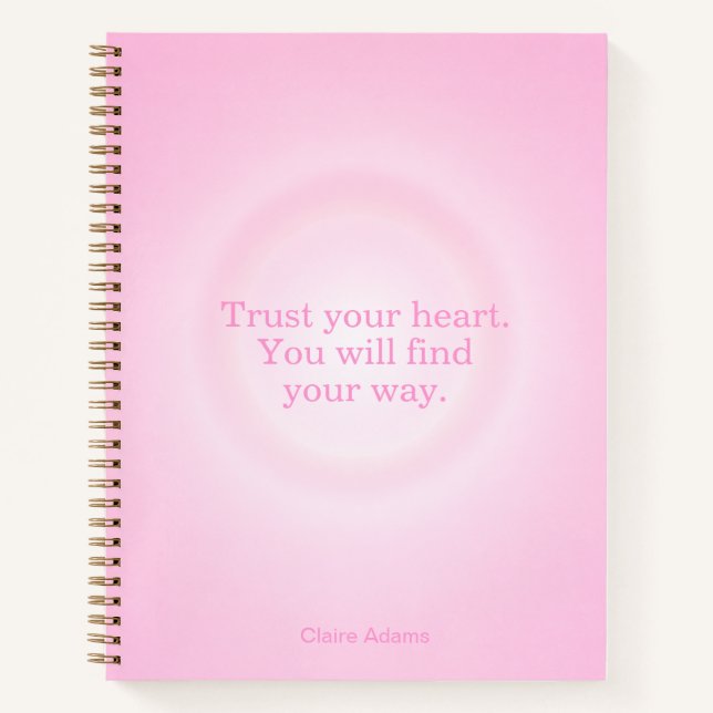 Cuaderno de Mensajes con Aura Rosa (Anverso)